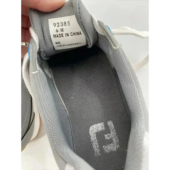 FootJoy Women's Sport Retro Golf Shoes Grey 92385 Ladies (Size 6 M) Spikeless - Picture 7 of 8